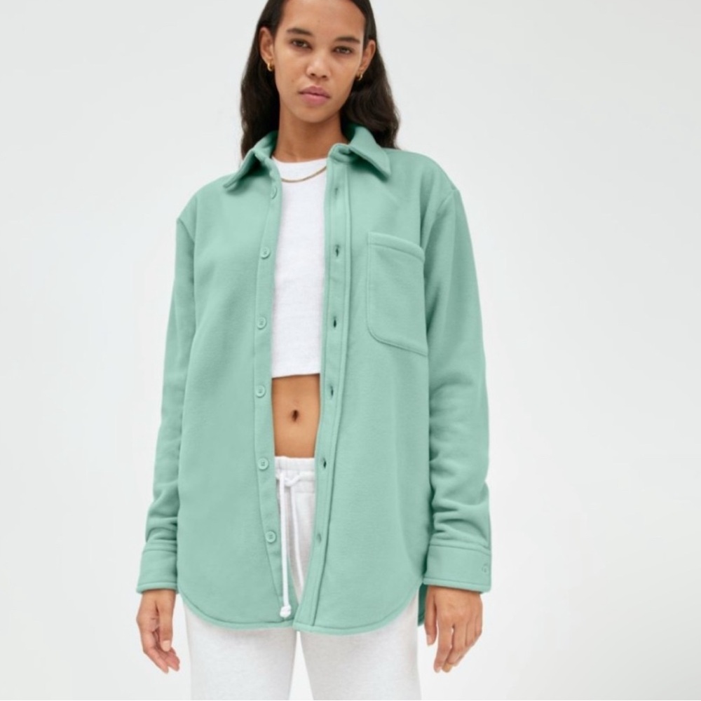 Tna Polar Button-Up in Glacial Green